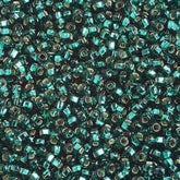 10/0 Preciosa Seed Beads Silver lined Teal Green